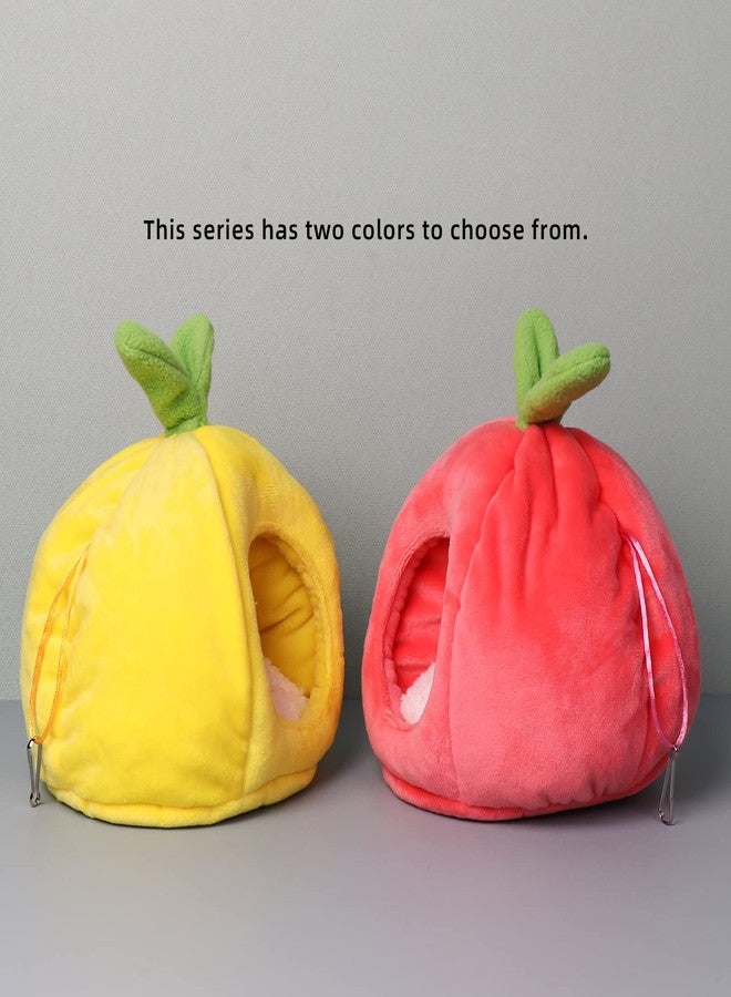 HardcorePet Small Animal Beds, Hamster Bed Cage Accessories Supplies, Rat Hideout Semi-Enclosed Winter Christmas Large Pumpkin Nest for Dwarf Hamsters Gerbils Chipmunks Syrian Hamster and Sugar Glider (Yellow) - Image 4